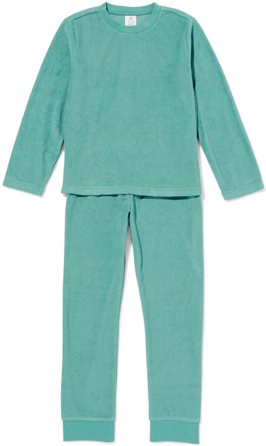 HEMA Kinderpyjama Badstof Groen (groen) - Foto 2