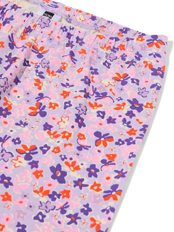HEMA Kinderpyjama Bloemen Lila (lila)