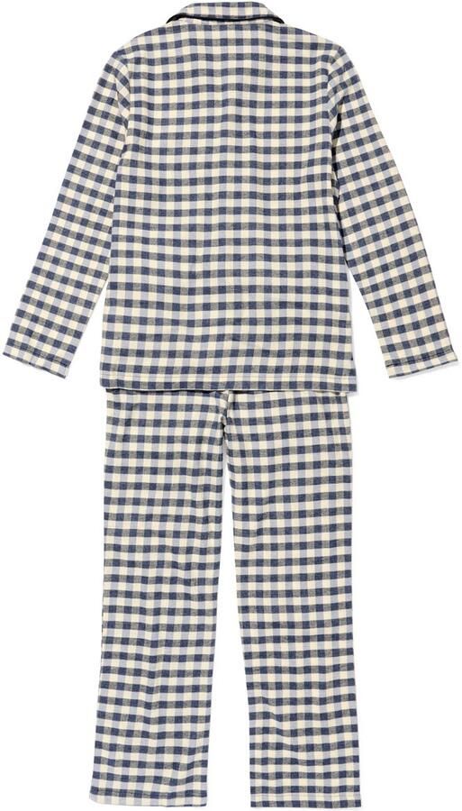 HEMA Kinderpyjama Flannel Strepen Blauw (blauw)