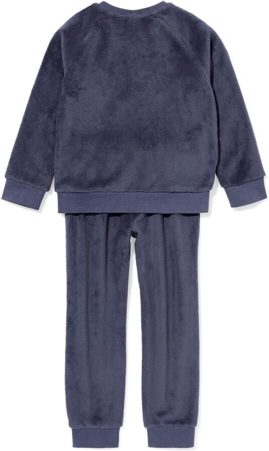 HEMA Kinderpyjama Fleece Auto Donkerblauw (donkerblauw)