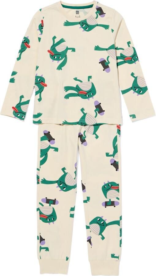 HEMA Kinderpyjama Monster Gebroken Wit (gebroken wit) - Foto 2