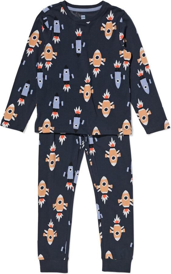 HEMA Kinderpyjama Raket Donkerblauw (donkerblauw) - Foto 2