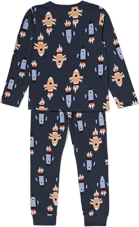 HEMA Kinderpyjama Raket Donkerblauw (donkerblauw)