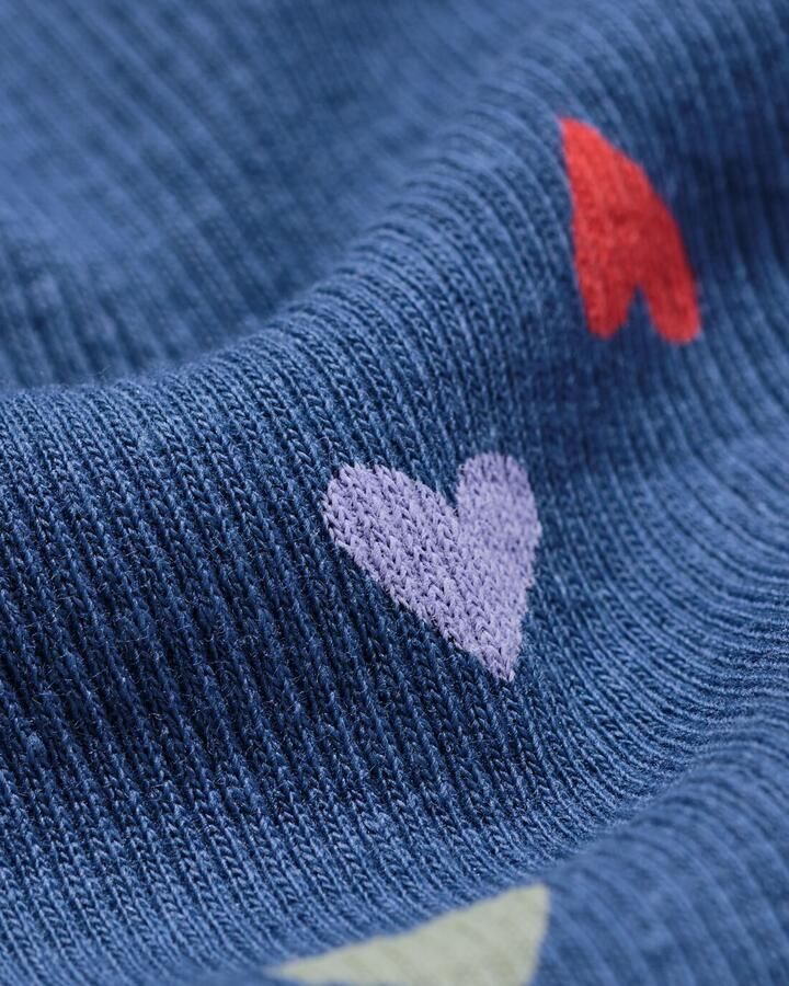 HEMA Kinderpyjama Rib Hartjes Donkerblauw (donkerblauw)