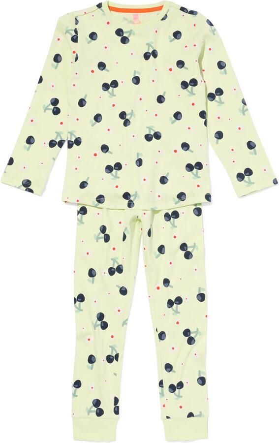 HEMA Kinderpyjama Rib Kers Lime (lime) - Foto 2