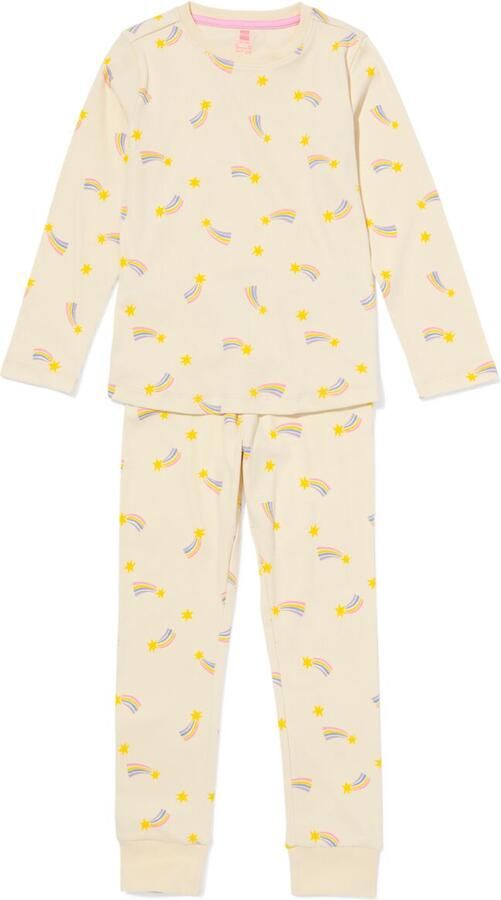 HEMA Kinderpyjama Rib Sterren Gebroken Wit (gebroken wit) - Foto 2