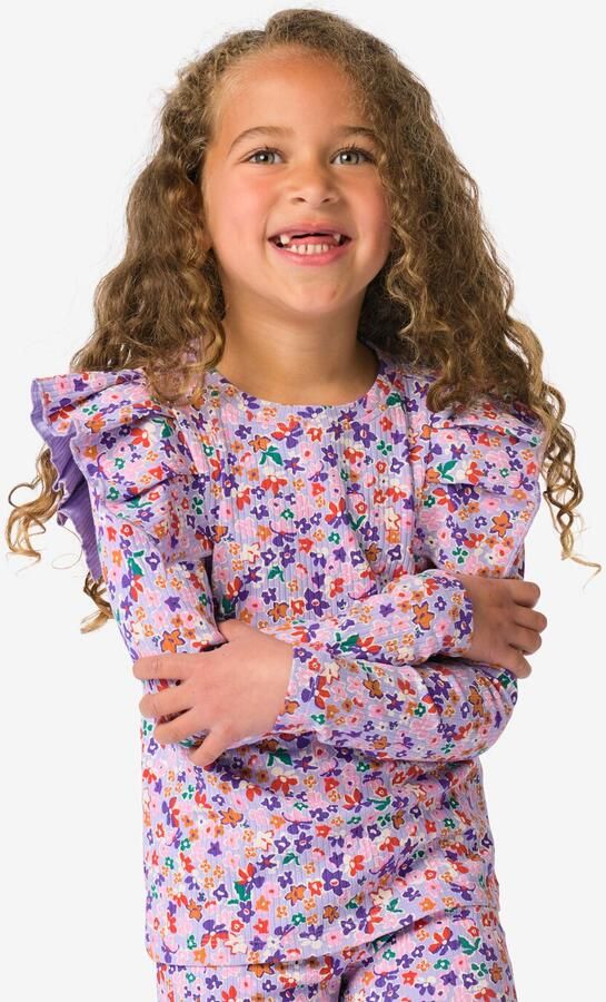 HEMA Kindershirt Bloemen Lavendel (lavendel) - Foto 2