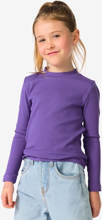 051 Kindershirt Rib Donkerpaars (donkerpaars) - Foto 2