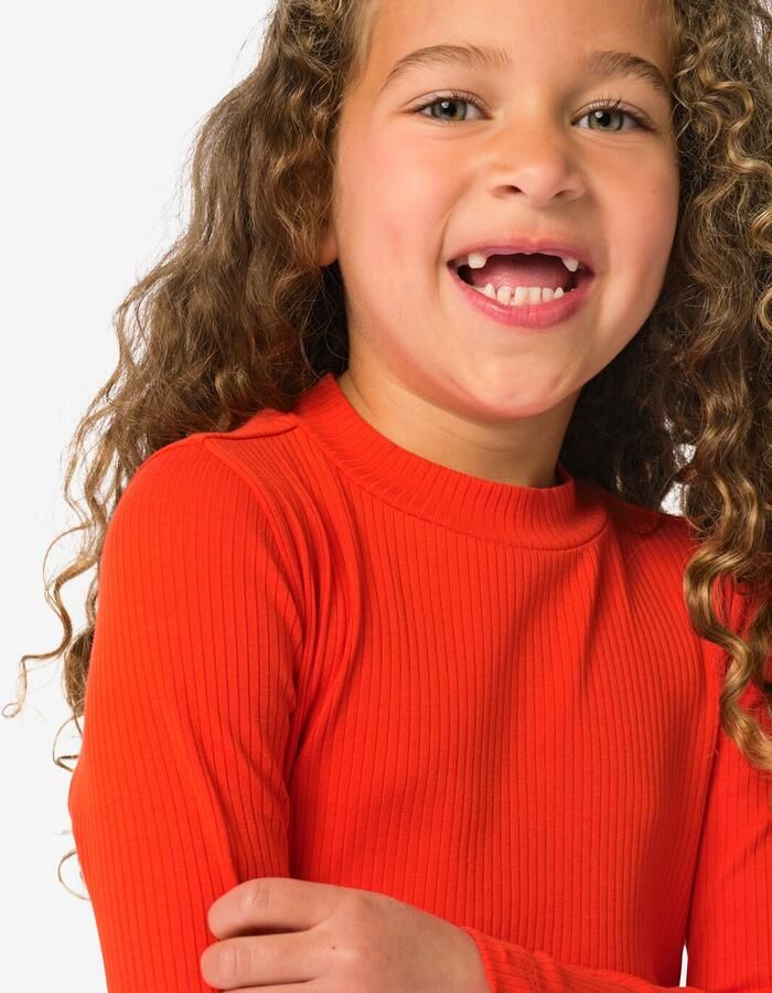HEMA Kindershirt Rib Rood (rood)
