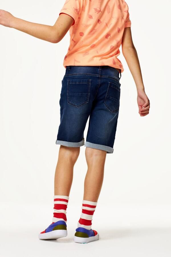 HEMA Kindershort Jogdenim Donkerblauw (donkerblauw)