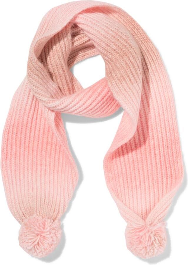 HEMA Kindersjaal Pompon Roze - Foto 2