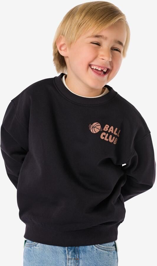 HEMA Kindersweater 'ball Club' Zwart (zwart)