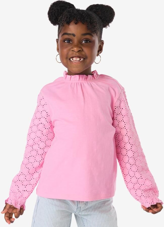 HEMA Kindertop Broderie Roze (roze) - Foto 2