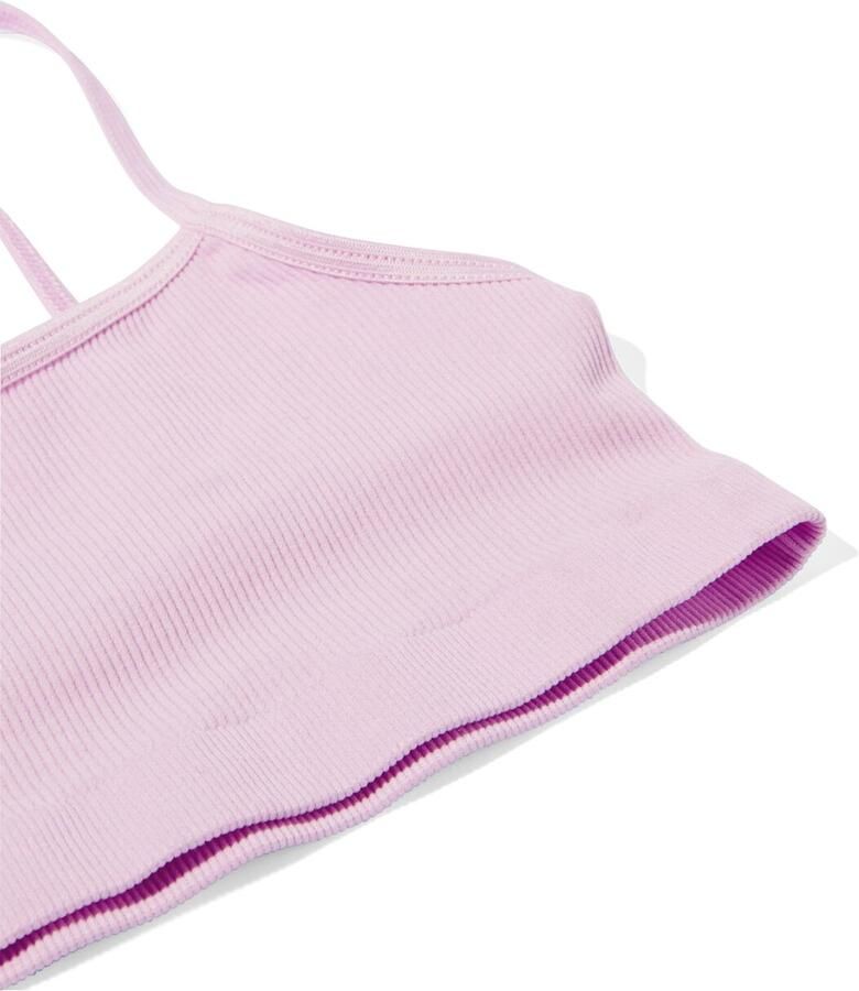 HEMA Kindertops Naadloos Rib 2 Stuks Lichtpaars (lichtpaars)