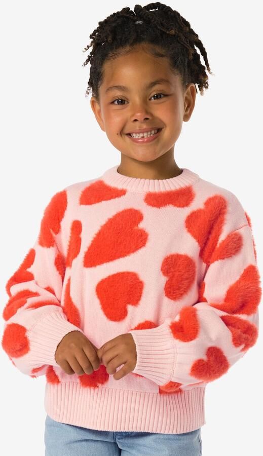 051 Kindertrui Hartjes Roze (roze) - Foto 2