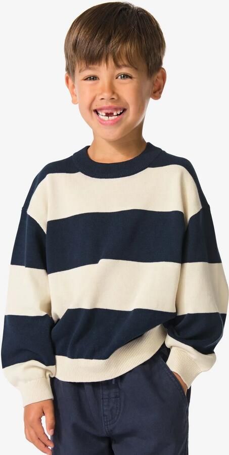 HEMA Kindertrui Strepen Blauw (blauw) - Foto 2