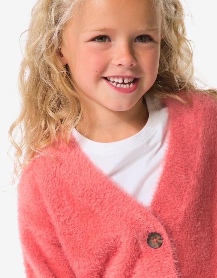 051 Kindervest Fluffy Roze (roze)