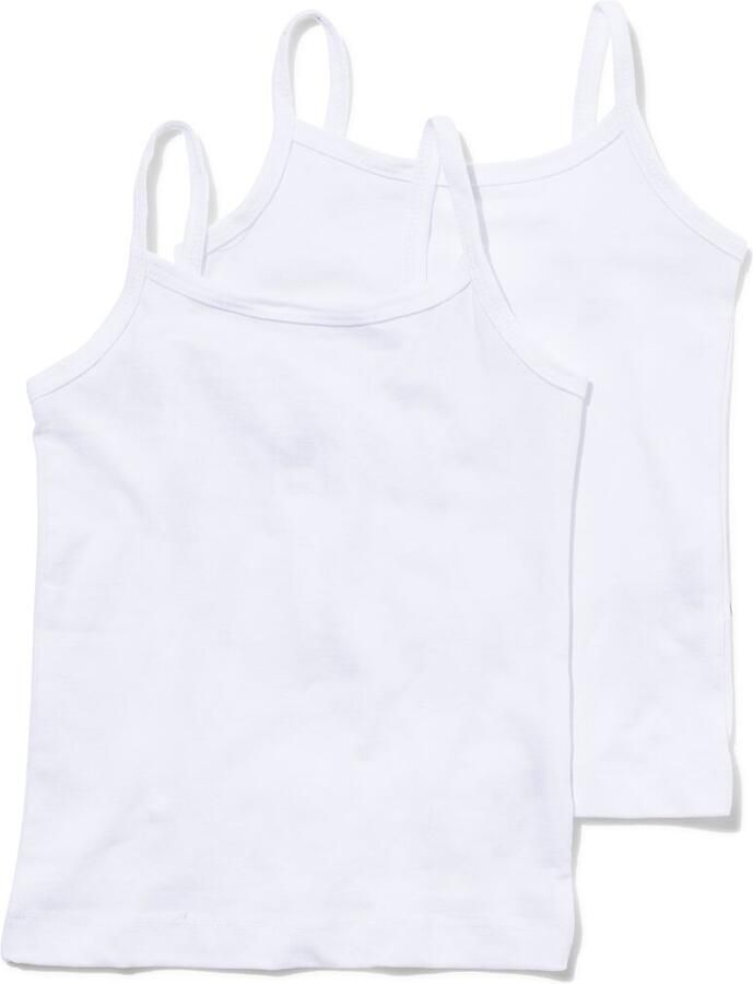 HEMA Meisjeshemden 2 Stuks Wit (wit)