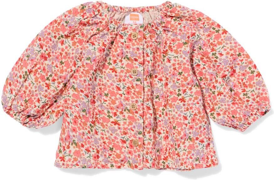 051 Newborn Blouse Mousseline Bloemen Ecru (ecru) - Foto 2