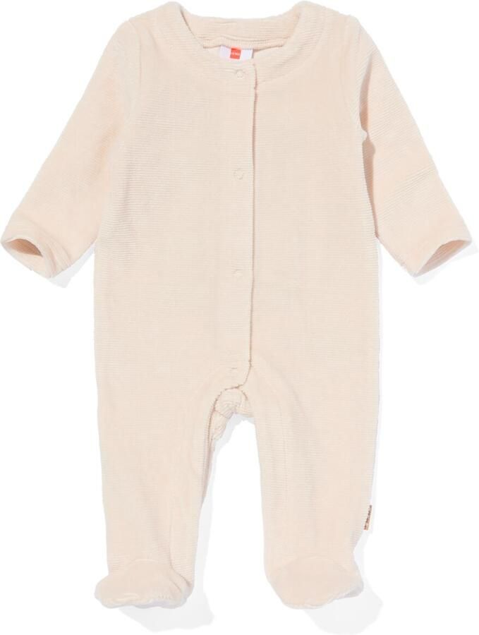 HEMA Newborn Boxpakje Velours Rib Ecru (ecru) - Foto 2