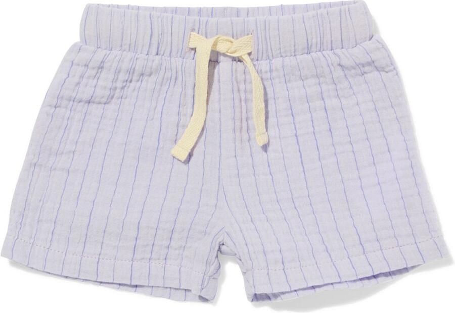 HEMA Newborn Korte Broek Mousseline Strepen Paars (paars) - Foto 2