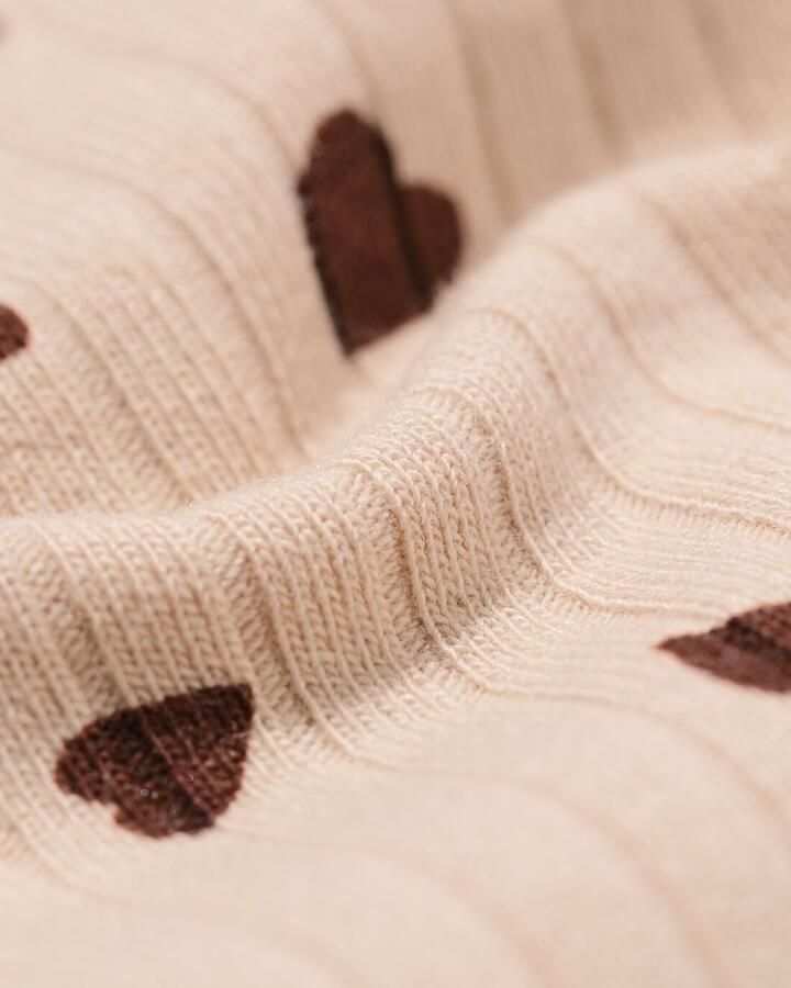 HEMA Newborn Meegroei Overslagromper LENZING™ ECOVERO™ Rib Hartjes Lichtbruin (lichtbruin)