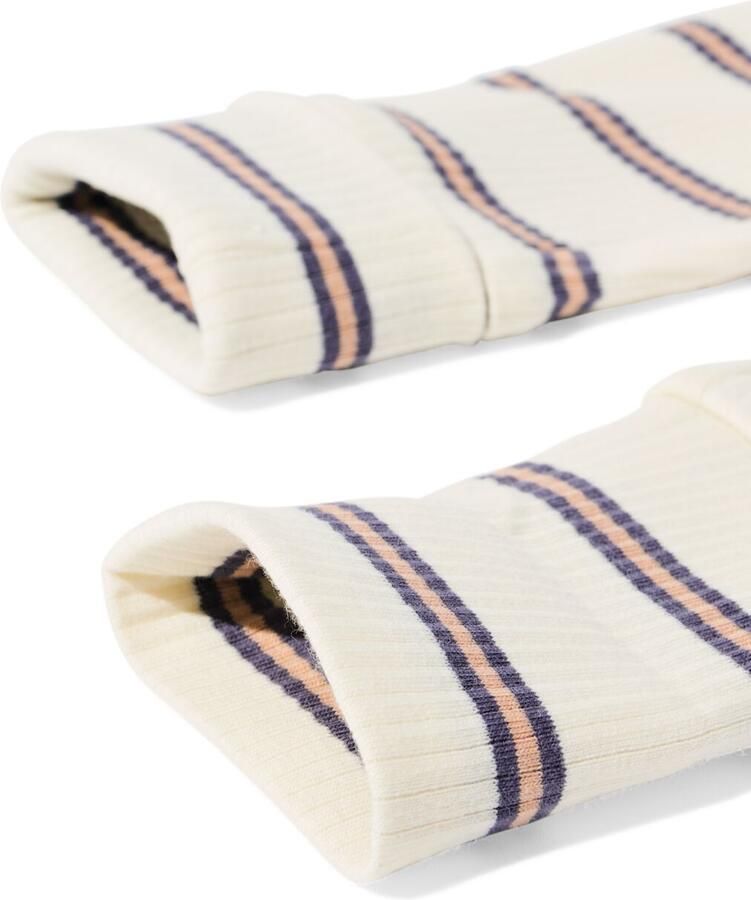 HEMA Newborn Meegroeilegging Strepen Ecru (ecru)