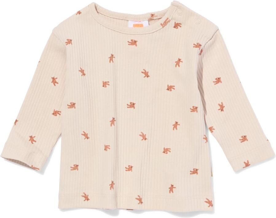 HEMA Newborn T-shirt Rib Beren Ecru (ecru) - Foto 2