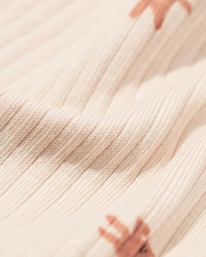 HEMA Newborn T-shirt Rib Beren Ecru (ecru)