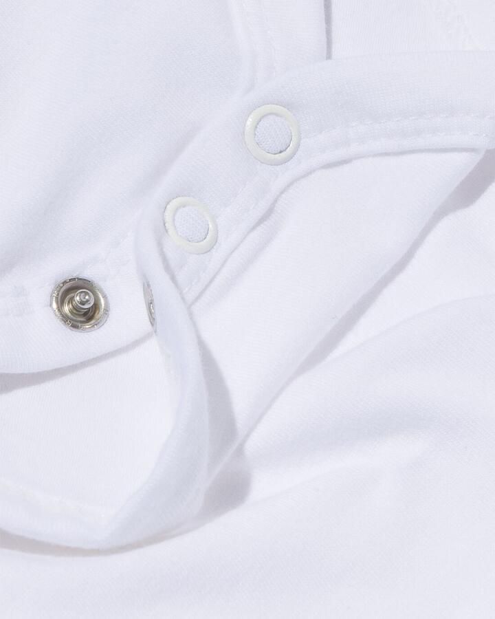 HEMA Overslag Romper Organic Katoen Stretch 2 Stuks Wit (wit)