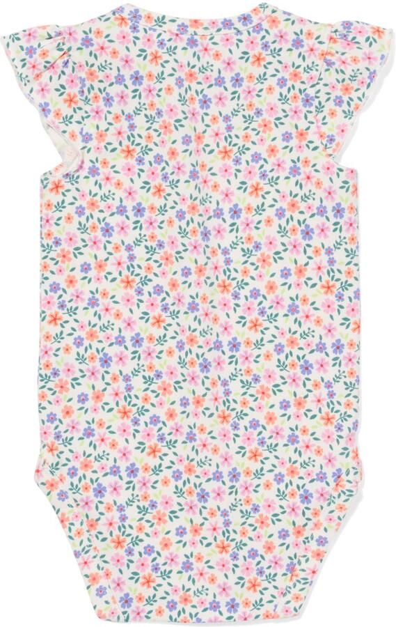 HEMA Romper Katoen Met Stretch Bloemen Multicolor (multicolor)