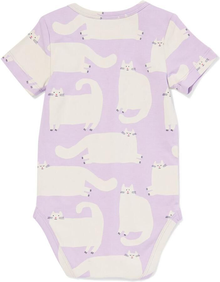 051 Romper Katoen Met Stretch Kat Paars (paars)