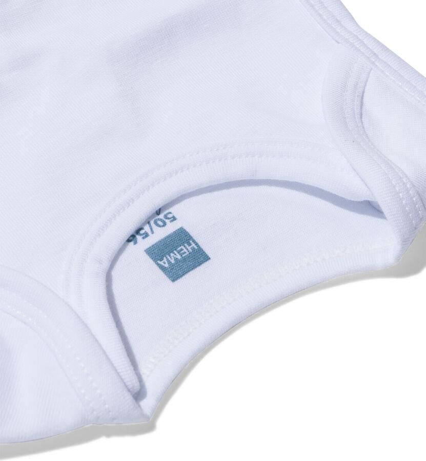 HEMA Romper Organic Katoen Stretch 2 Stuks Wit (wit) - Foto 2