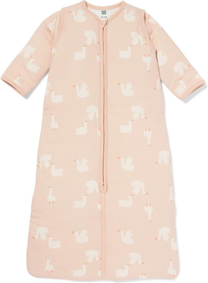 HEMA Slaapzak Met Afneembare Mouwen Katoen 3.0tog Ganzen Roze (roze) - Foto 2