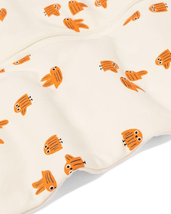 HEMA Slaapzak Met Afneembare Mouwen Katoen 3.0tog Uiltjes Beige (beige)