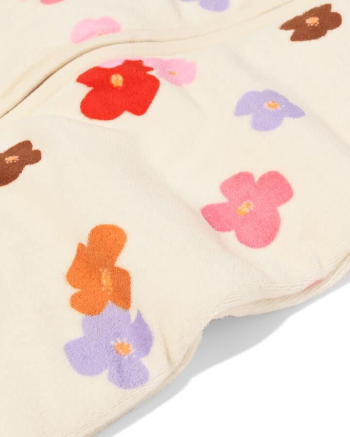 HEMA Slaapzak Met Afneembare Mouwen Velvet 3.0tog Bloemen Gebroken Wit (gebroken wit)