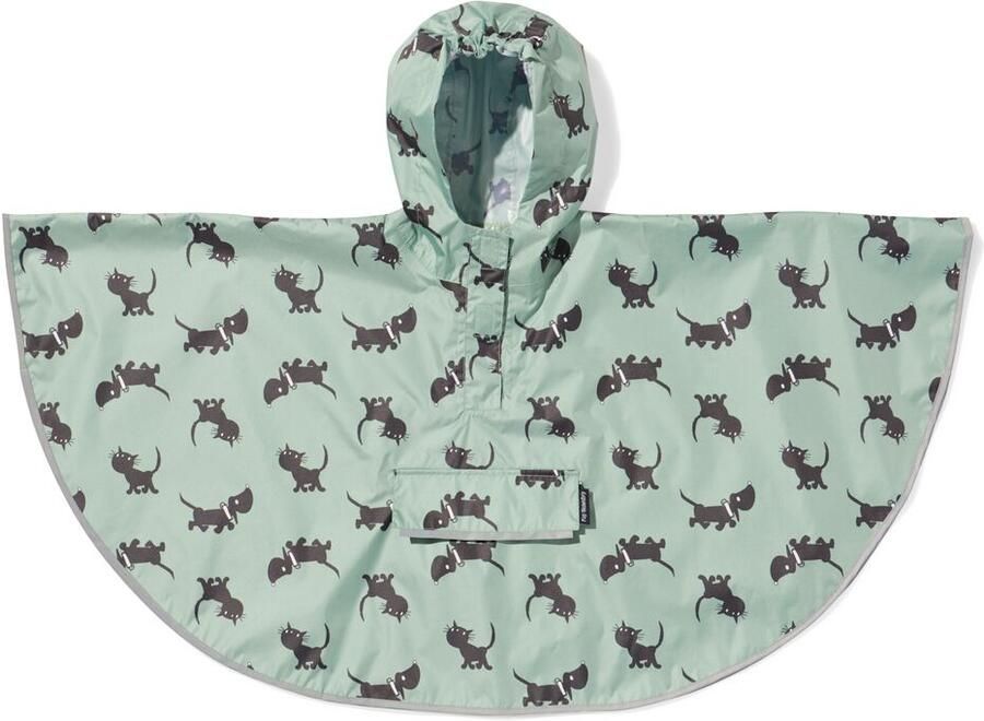 HEMA Takkie En Siepie Kinderponcho Waterdicht Groen (groen)