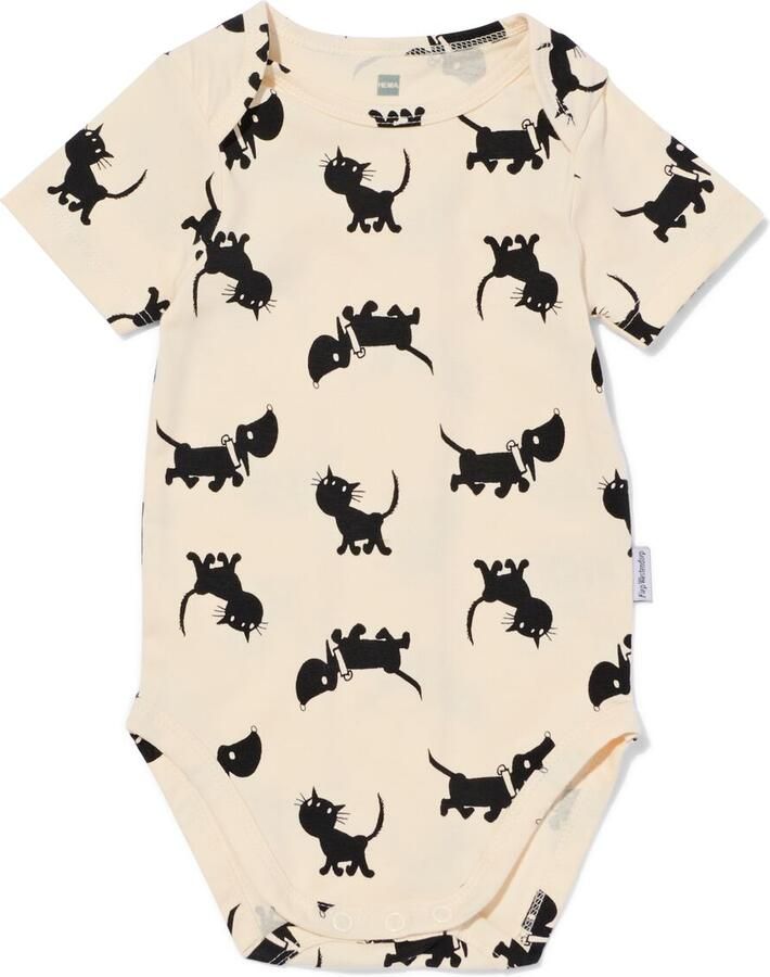 HEMA Takkie En Siepie Romper Katoen Met Stretch Gebroken Wit (gebroken wit)