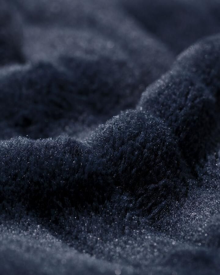 HEMA Badjas Rib Fleece Donkerblauw (donkerblauw)