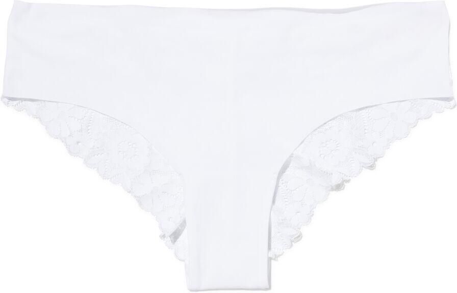 HEMA Dames Brazilian Micro Met Kant Wit (wit)