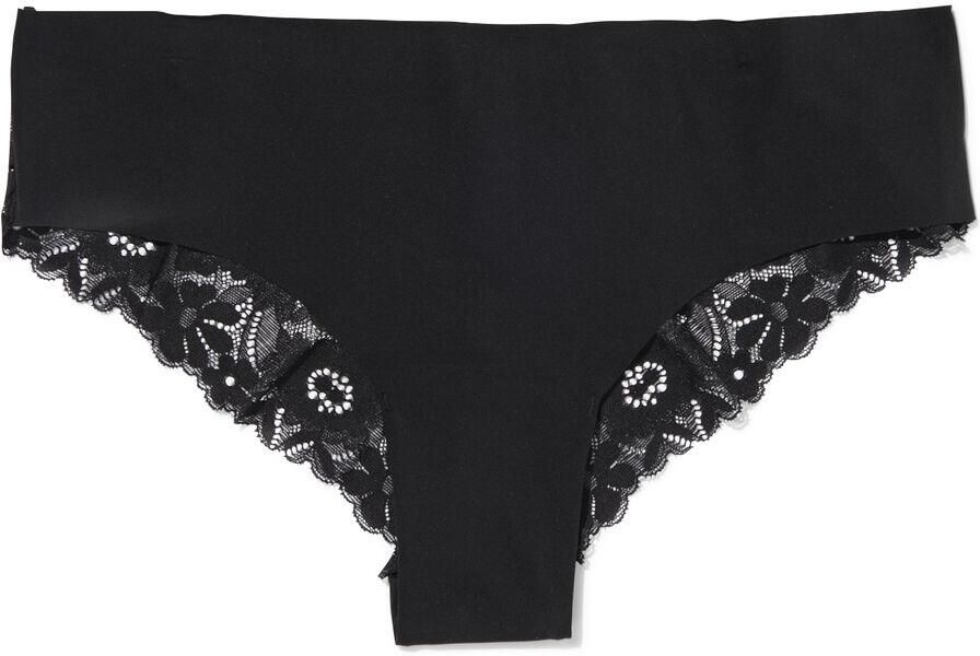 HEMA Damesbrazilian Micro Met Kant Zwart (zwart)