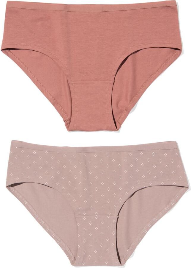 HEMA Dameshipster Katoen 2 Stuks Lichtbruin (lichtbruin)