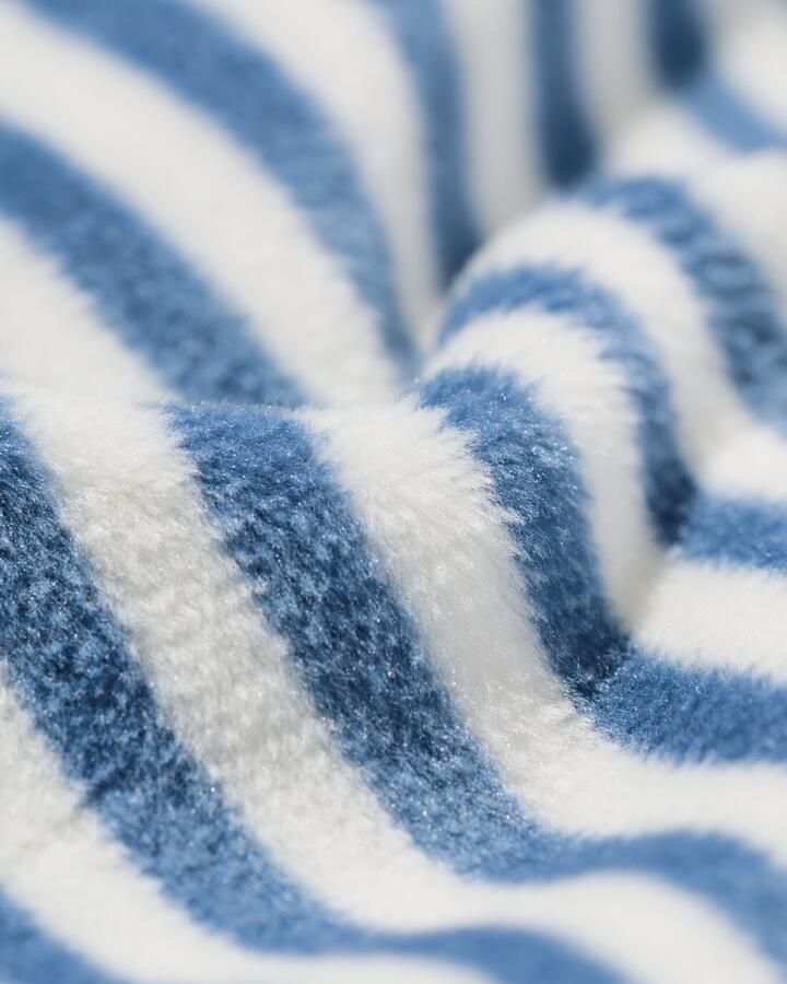 HEMA Dames Loungebroek Velours Strepen Middenblauw (middenblauw)