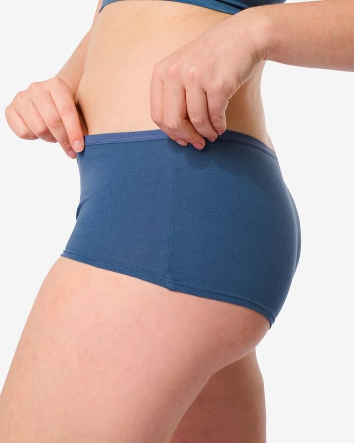 HEMA Dames Shorties Stretch Katoen 2 Stuks Blauw (blauw) - Foto 2