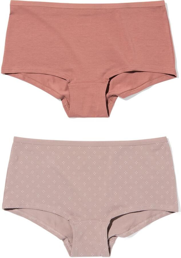 HEMA Damesboxer Katoen 2 Stuks Lichtbruin (lichtbruin)