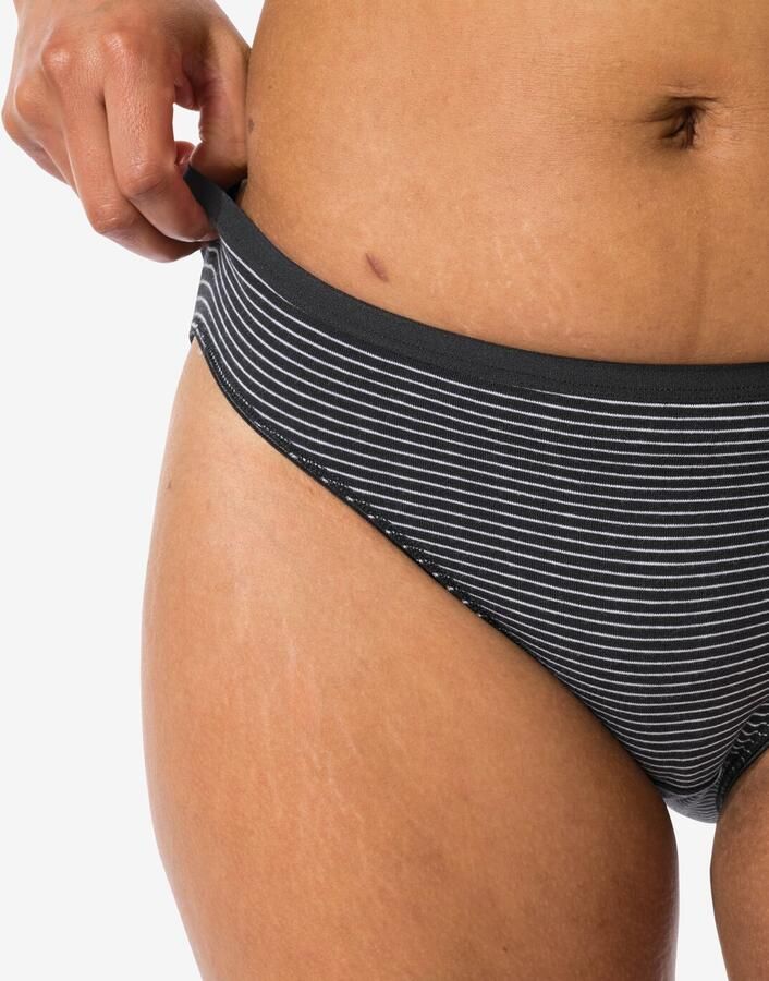 HEMA Damesslip Katoen 2 Stuks Zwart wit (zwart wit) - Foto 2