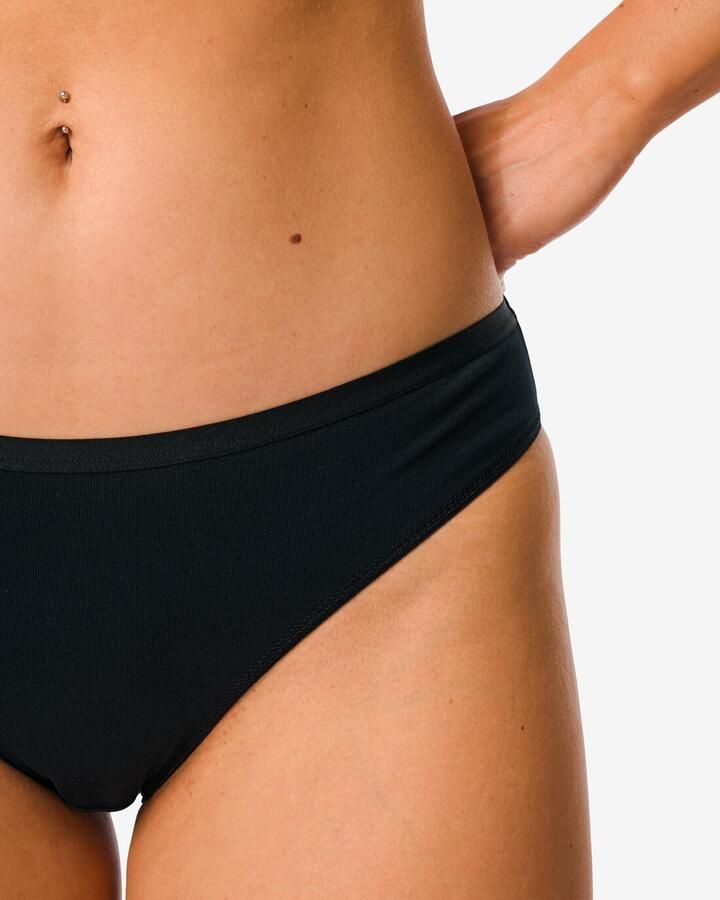 HEMA Damesslip Katoen 2 Stuks Zwart (zwart) - Foto 2