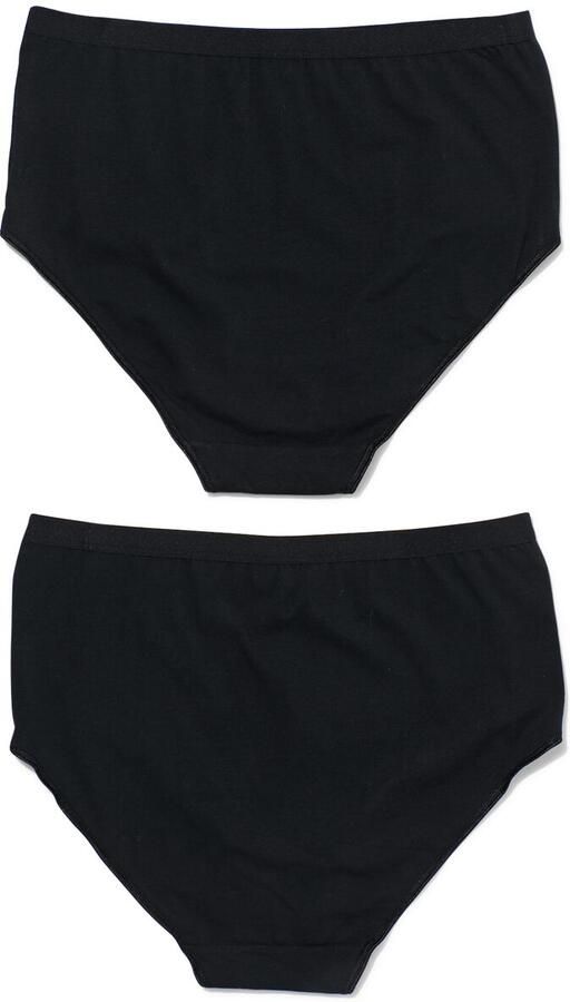 HEMA Dames Tailleslip Katoen 2 Stuks Zwart (zwart) - Foto 2
