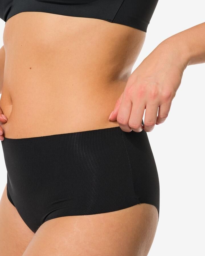 HEMA Dames Tailleslip Micro Rib Ultimate Comfort Zwart (zwart) - Foto 2