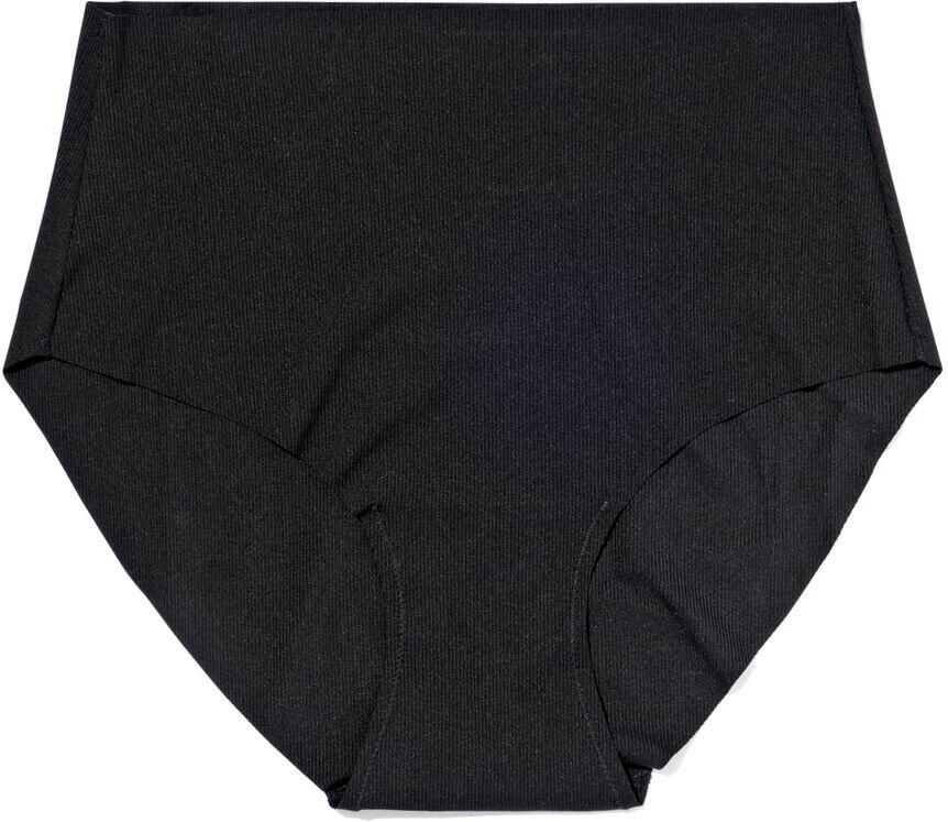 HEMA Dames Tailleslip Micro Rib Ultimate Comfort Zwart (zwart)